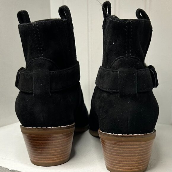 Cole Haan Women's Jensynn Bootie Ankle Boot Size 6.5 in Black Suede - Picture 5 of 6